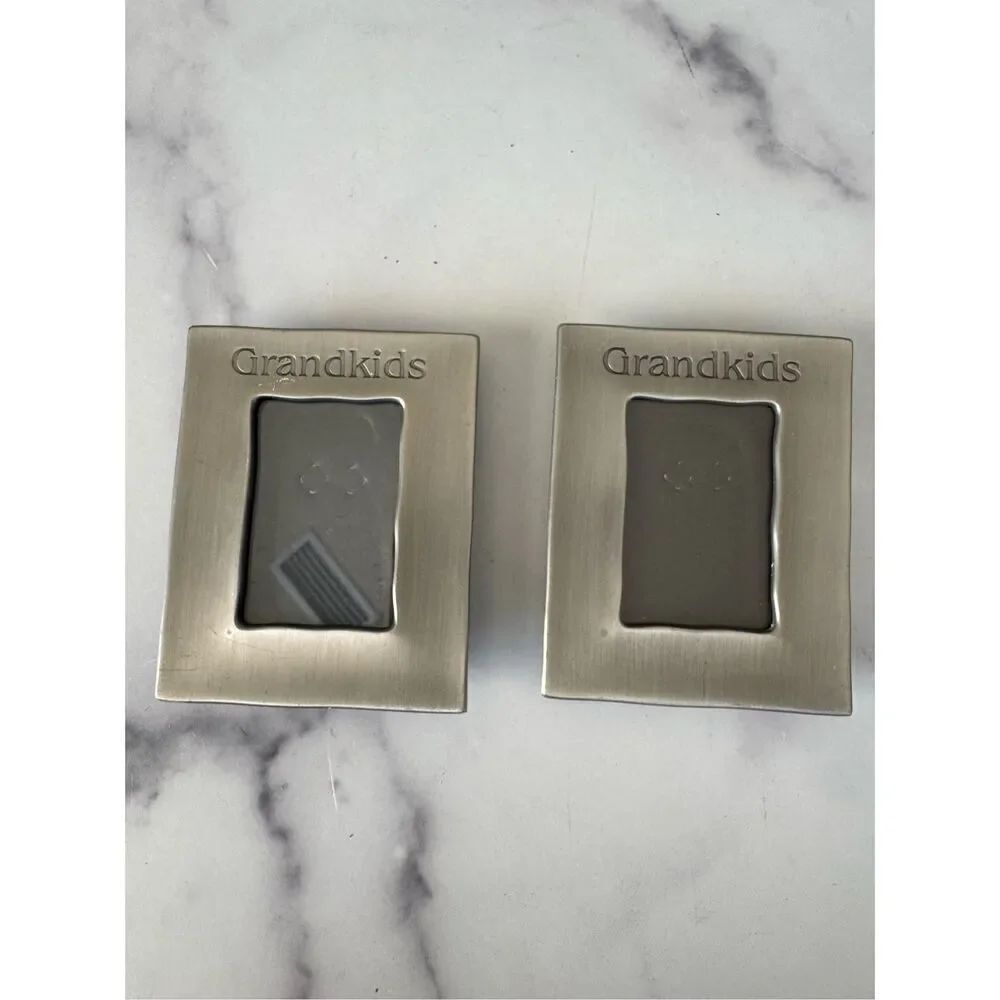 Grey picture photo mini frame y2k set of 2 Grandkids bundle for grandma